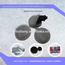 Manufacturing filter media carbon filter for drinking water bottles